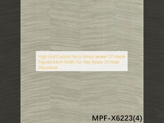 High-End Custom Fancy Holz Veneer von Ahorn Figur 64cm Breite für Wandplatten von Hotel Dekoration