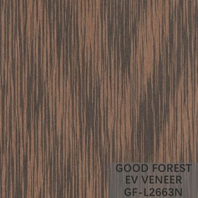 Ausgeführtes Furnierholz Wenge-Huhn Wing Wood Veneer 2500*640 Millimeter