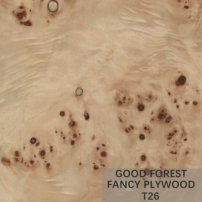 Kundengebundenes Burl Veneer Plywood Board Fancy-Wurzel-Kanal-Furnier-Blatt