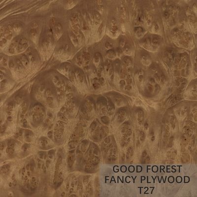 Kundengebundenes Burl Veneer Plywood Board Fancy-Wurzel-Kanal-Furnier-Blatt
