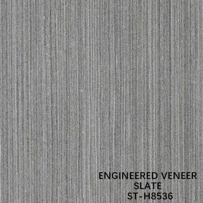 Ausgeführte gerades Feinlinienkorn-dunkle Grey Color For Decoration Lengthened-Größe 3100mm der Schiefer-Furnierholz-Walnuss-H8536