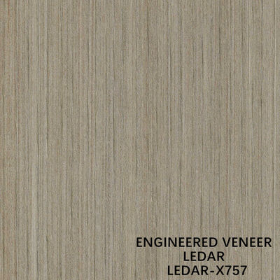 Ausgeführte Ledar-Furnierholz-Scheibe schnitt Farbe des Technik-geraden Korn-X757 Brown für Wandverkleidungs-China-Hersteller