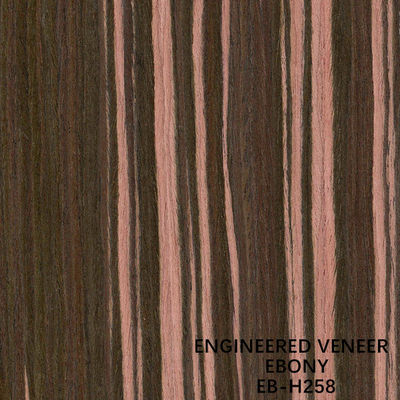 Brown-Farbe H258 ausgeführter Ebony Wood Veneer Slice Cut schor zurück für Tür-Haut