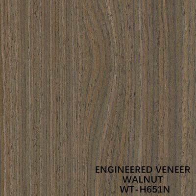 Wandverkleidung aus schwarzem Walnussholzfurnier H651N, viertelgerade Maserung, braune Farbe