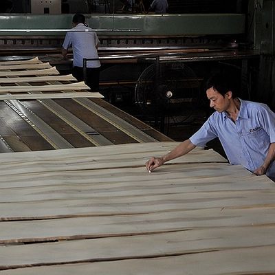 American White Oak Massivholzblatt Schnitt gerade für schicke Platte und gefärbt Veneer 0,45mm Dicke