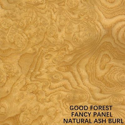 Verlängert sortieren Sie die 2745mm gegenübergestellte natürliche Ash Burl Wood Veneer Paint Free-Platten-Hand, die für Hotel-Dekoration verstärkt