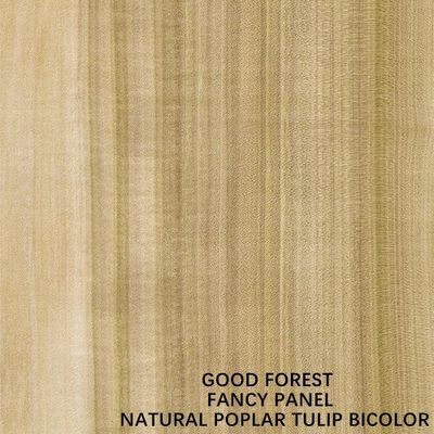 Innentür stellte natürliche zweifarbige Tulip Wood Veneer Straight Grain 2440/2745mm gegenüber