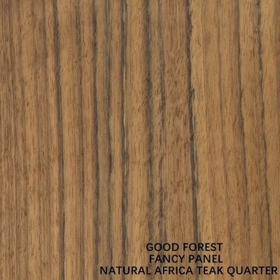 Verkleidetes natürliches afrikanisches Teakholz-Viertelholzfurnier, ausgefallenes Sperrholz, 2440/2745 mm Länge für Innentüren