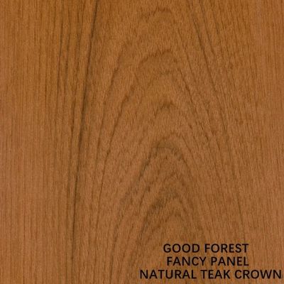 Natur-Teakholz-Kronenholzfurnier, ausgefallene Sperrholzplatte, MDF-Spanplatte, Möbelgrundplatte, 2440, 2745 mm Länge