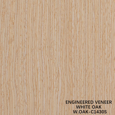 Straight Grain Holz Veneer Weiße Eiche 1430S für Tür 0,15-0,6 mm