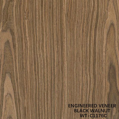 Aufbereitetes Holz Veneer Walnuss Flachgeschnittenes Kronenkorn 0,15-0,6 mm Braun Für Tür WT-C928C/1158C/1170C/1176C