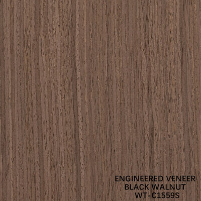 Rekonstituierte amerikanische Walnussholz Veneer 0,15-0,60 mm kundenspezifischer Service Viertel Schnitt Feine Linie für Dekoration