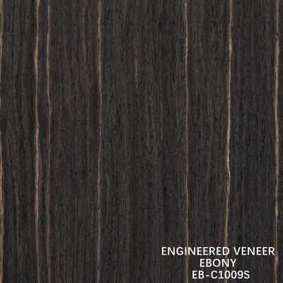 Gerade Ebenholzfarbenes Furnierholz aus technischem Holz für dekoratives Sperrholz 640-1220mm Breite Spleißen EB-C149S/1009S/675S/1190S
