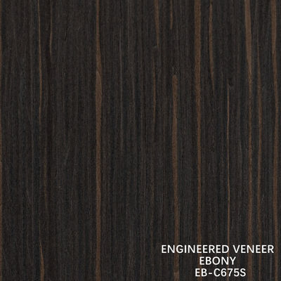 Gerade Ebenholzfarbenes Furnierholz aus technischem Holz für dekoratives Sperrholz 640-1220mm Breite Spleißen EB-C149S/1009S/675S/1190S