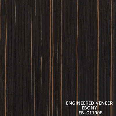Gerade Ebenholzfarbenes Furnierholz aus technischem Holz für dekoratives Sperrholz 640-1220mm Breite Spleißen EB-C149S/1009S/675S/1190S
