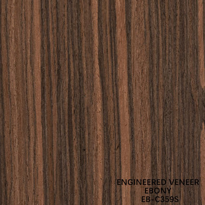 Recon Ebony Holz Veneer Slice Cut Gerade Korn Doppelfarbe für Tür und Schrank Gesichtsdekoration