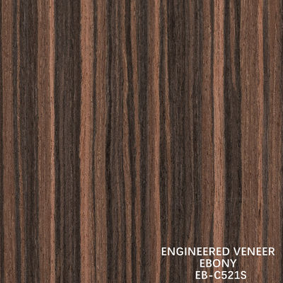 Recon Ebony Holz Veneer Slice Cut Gerade Korn Doppelfarbe für Tür und Schrank Gesichtsdekoration