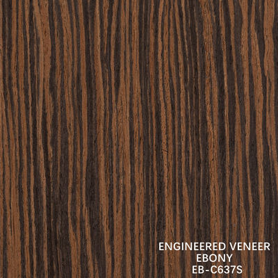 Recon Ebony Holz Veneer Slice Cut Gerade Korn Doppelfarbe für Tür und Schrank Gesichtsdekoration