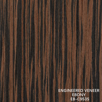 Recon Ebony Holz Veneer Slice Cut Gerade Korn Doppelfarbe für Tür und Schrank Gesichtsdekoration