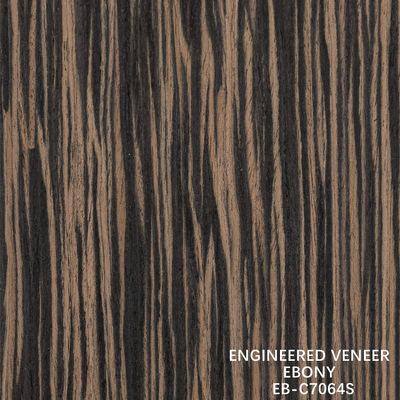 Fancy wieder zusammengesetzter Ebenholz Veneer Viertel gerade Korn Fleeced Rücken für Hotel und Schränke Dekoration EB-C7001S / 7064S