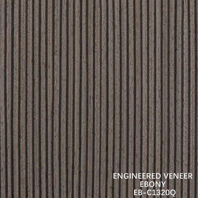 Braun gefertigte Holz Veneer Viertelschnitt Ebenholz Veneer Fineline für Tür und Schrank Gesicht