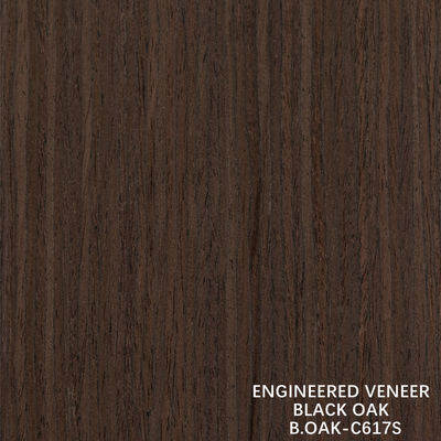 Fantasie-Architektur Holz Veneer Schwarze Eiche Gerade Korn-Schnitt Splicing 1220mm