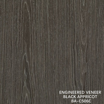 Top A Verarbeitung von Holz Veneer gewaschen Schwarz Apricot Krone Korn Dunkle Farbe Für Hotel Schrank Dekoration
