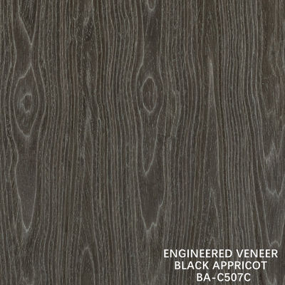 Top A Verarbeitung von Holz Veneer gewaschen Schwarz Apricot Krone Korn Dunkle Farbe Für Hotel Schrank Dekoration