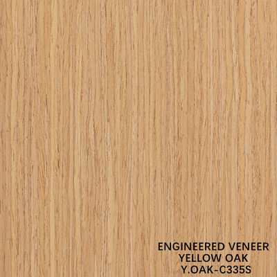 Recon Holz Veneer Gelbe Eiche Vertikal Korn Viertel Schnitt 3050 * 640mm Für Hotel Dekoration Papier zurück China Hersteller