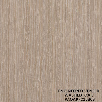 Rekonstituierte gewaschene Eichenholz Veneer Scheiben schneiden Techniken vertikalen Korn Standard Größe 2500 * 640mm Indoor Dekorationsbrett