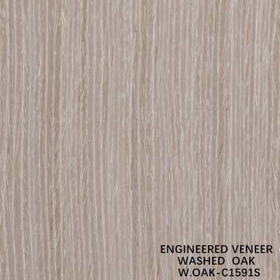 Rekonstituierte gewaschene Eichenholz Veneer Scheiben schneiden Techniken vertikalen Korn Standard Größe 2500 * 640mm Indoor Dekorationsbrett