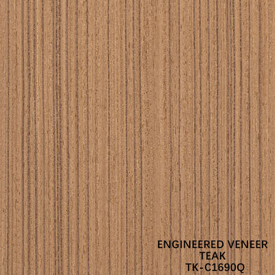 Viertelschnitt aus technisiertem Teakfurnier 2500*640mm Normale Größe, gerader Maserung, für Hoteldekoration TK-32Q/1690Q