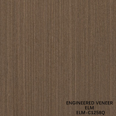 0.5mm Verarbeitete Elmholz Veneer-Blatt für schicke Platten 2500-3100mm Verlängerte Viertelschnitt Farbe braun