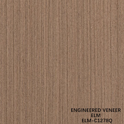0.5mm Verarbeitete Elmholz Veneer-Blatt für schicke Platten 2500-3100mm Verlängerte Viertelschnitt Farbe braun