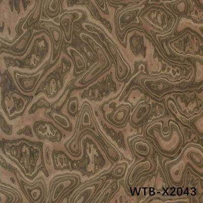 Wiederhergestellte schwarze Walnussburl Holz Veneer WTB-X2043 0,15-0,55 mm für Innenarchitektur