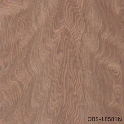 Neues Design von rekonstituiertem Holz Veneer Phoenix's Tail Figur Obs-L8281n/858n Rot Farbe Für Hoteldekoration 0,45mm