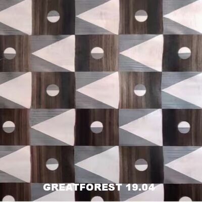 Künstlerisches Parquet Holzfurnier 2500*640mm Handarbeit Festform angepasste Kunst Splicing für Wandpapier