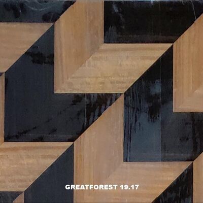 Künstlerisches Parkett Holzfurnier Symmetrische Collage Geometrisches Muster Reich an Farbe Holzmalerei 0,55 mm