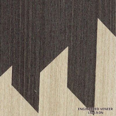LG-L9.0N Special-Shaped Engineered Wood Veneer, Standard Size 2440*1220mm, Decorative Wood Veneer for Hotel Background Wall