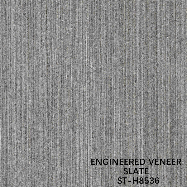 Ausgeführte gerades Feinlinienkorn-dunkle Grey Color For Decoration Lengthened-Größe 3100mm der Schiefer-Furnierholz-Walnuss-H8536