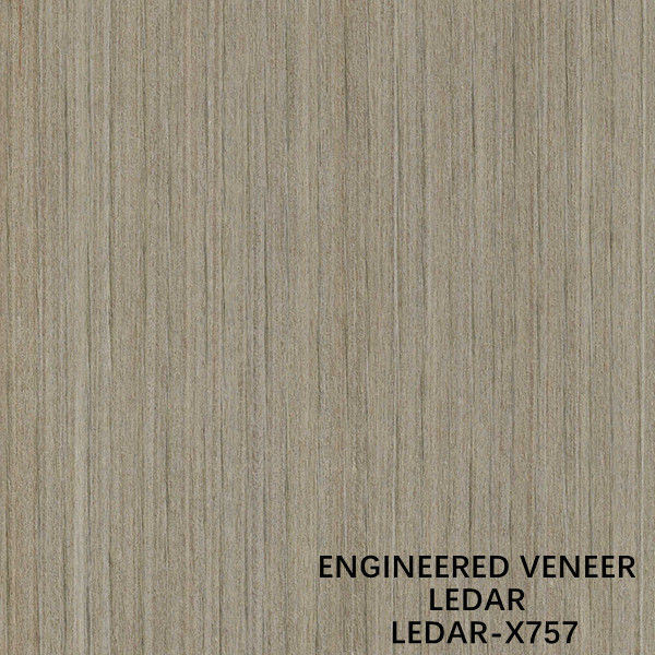 Ausgeführte Ledar-Furnierholz-Scheibe schnitt Farbe des Technik-geraden Korn-X757 Brown für Wandverkleidungs-China-Hersteller