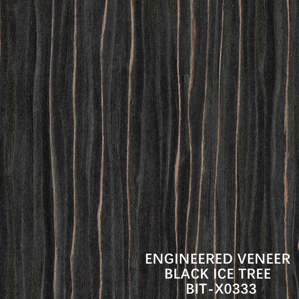 Dekoration ausgeführtes Glatteis-Baum-Viertel Ebony Wood Veneers X0333 schnitt gerade Korn-Länge 2500-3100 Millimeter gute Qualität