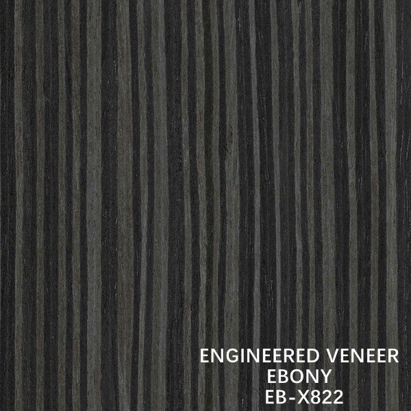 X822 furnieren gerades Korn Grey Color Artificial Ebony Wood für Sport-Materialien