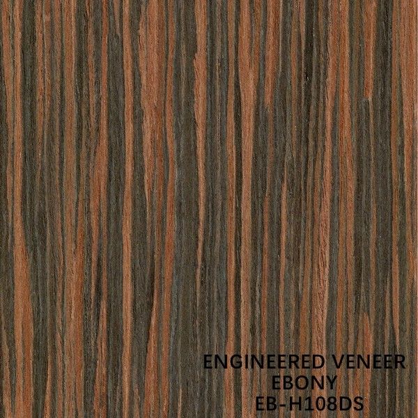 Gerades Korn Kabinett-Gesichts-Fantasie neu angeordnetes Ebony Wood Veneer Brown Colors H108DS