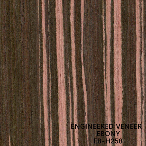 Brown-Farbe H258 ausgeführter Ebony Wood Veneer Slice Cut schor zurück für Tür-Haut