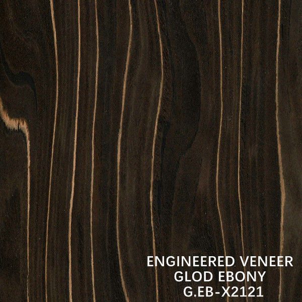 2500–3100 mm Ebenholz-Furnier X2121 Gold mit unregelmäßiger Textur, Scheibenschnitt für die Tür