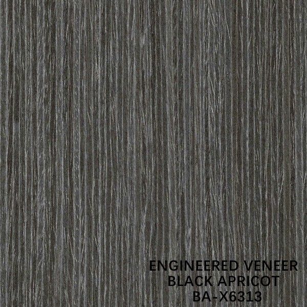 Gerades Korn 2500-3100mm des Dekorations-künstliches schwarze Aprikosen-überholtes Furnierholz-X6313