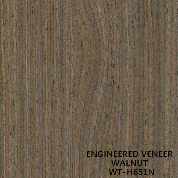 Wandverkleidung aus schwarzem Walnussholzfurnier H651N, viertelgerade Maserung, braune Farbe