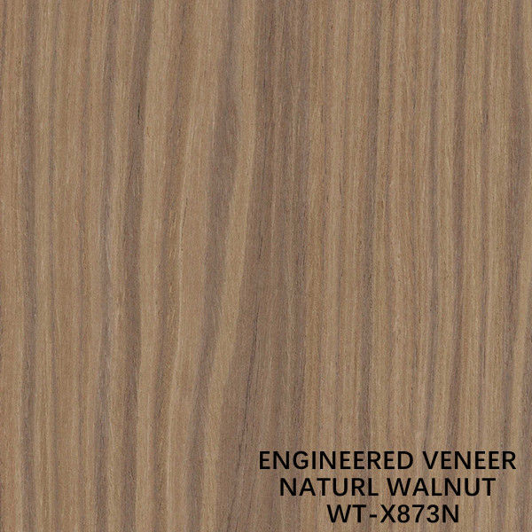 Oberseite: Ein technisches Holzfurnier, natürliches Walnussholz mit Viertelkronenmaserung, Länge 2030/2500/2800/3050 mm