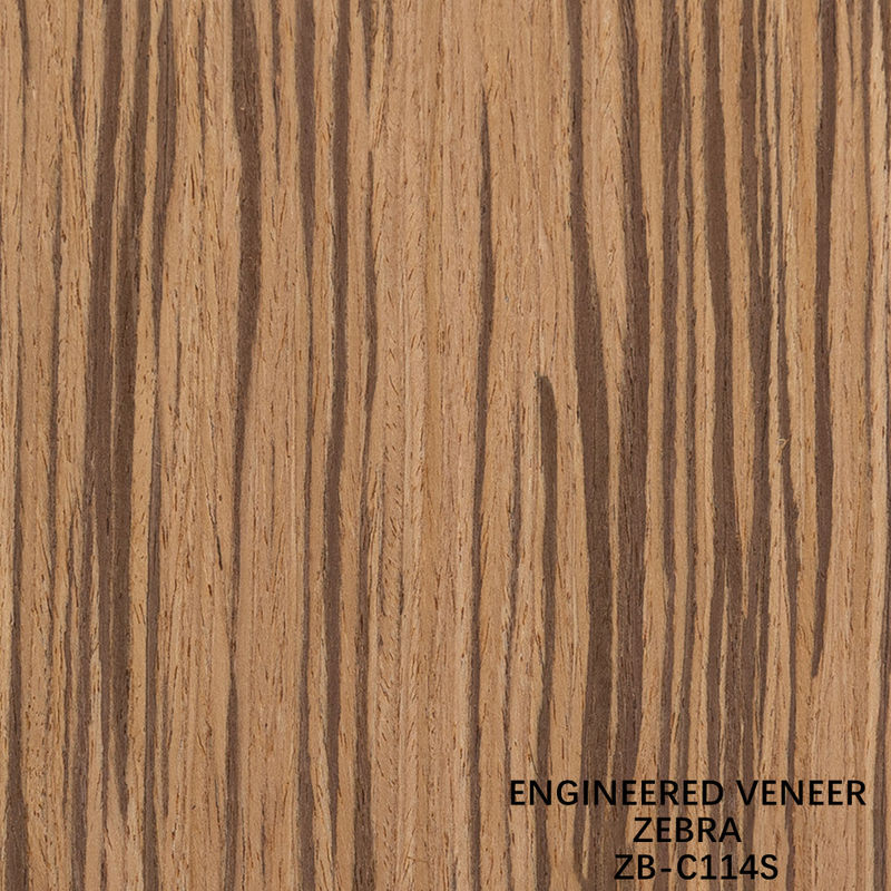 Straight Zebra Rekonstitution Holz Veneer Dekorationsplatte für Innenräume 2500mm ZB-114S / 115S